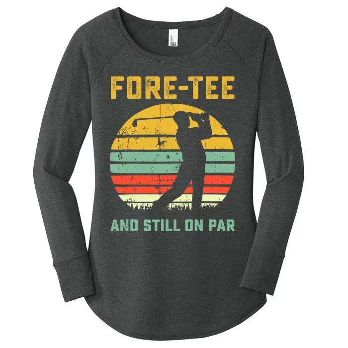 Funny 40th Birthday Golf Pun Golfing 40 Year Old Golfer Tee Women's Perfect Tri Tunic Long Sleeve Shirt