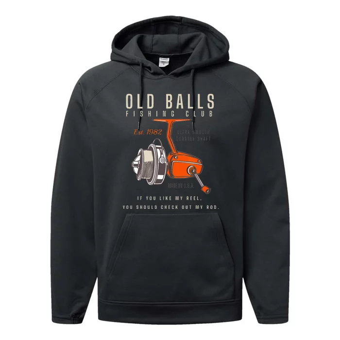 Funny 40th Birthday Golf Pun Retro Sunset 40 Year Old Golfer Performance Fleece Hoodie