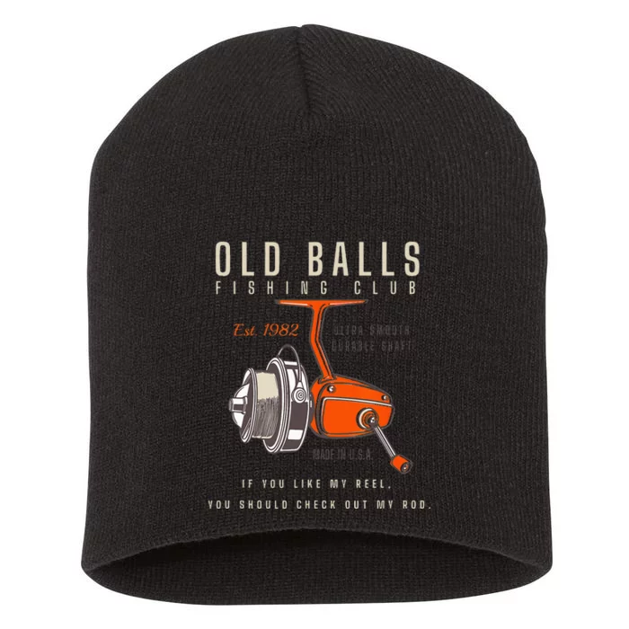 Funny 40th Birthday Golf Pun Retro Sunset 40 Year Old Golfer Short Acrylic Beanie