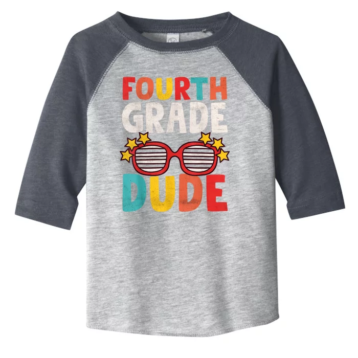 Fourth 4th Grade Dude First Day Of School Student Kids Boy Toddler Fine Jersey T-Shirt