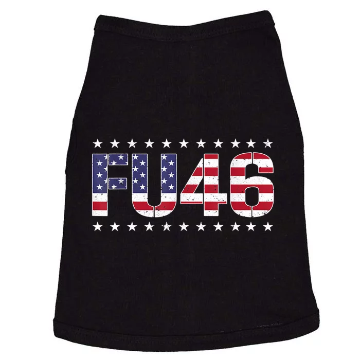 FU 46 Impeach Anti Biden Pro Trump Patriotic American Flag Doggie Tank