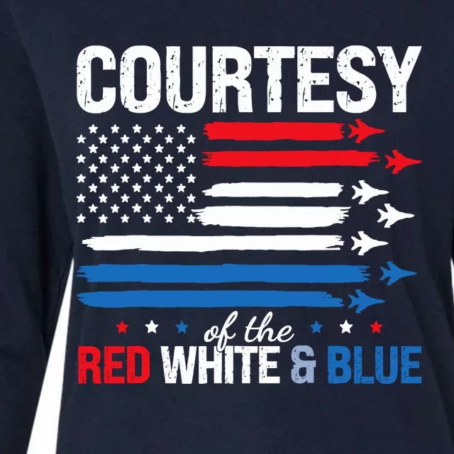 Funny 4th July Usa Flag Womens Cotton Relaxed Long Sleeve T-Shirt