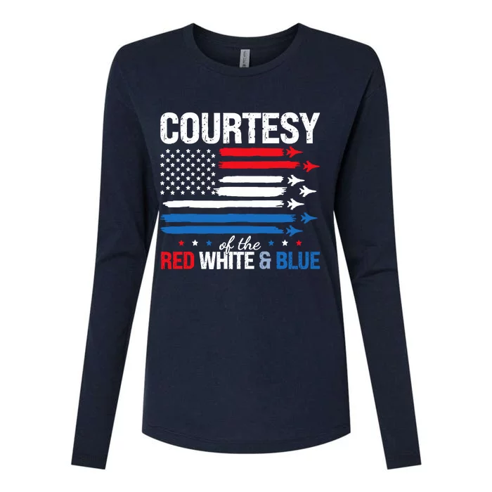 Funny 4th July Usa Flag Womens Cotton Relaxed Long Sleeve T-Shirt