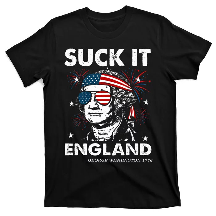 Funny 4th July Suck It England Georgewashington T-Shirt