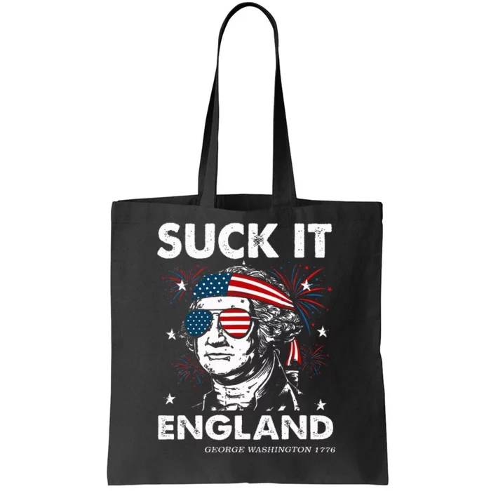 Funny 4th July Suck It England Georgewashington Tote Bag