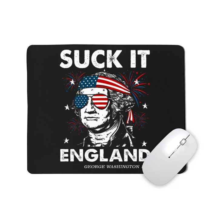 Funny 4th July Suck It England Georgewashington Mousepad