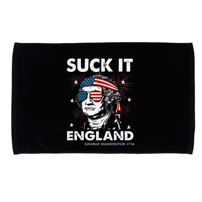 Funny 4th July Suck It England Georgewashington Microfiber Hand Towel