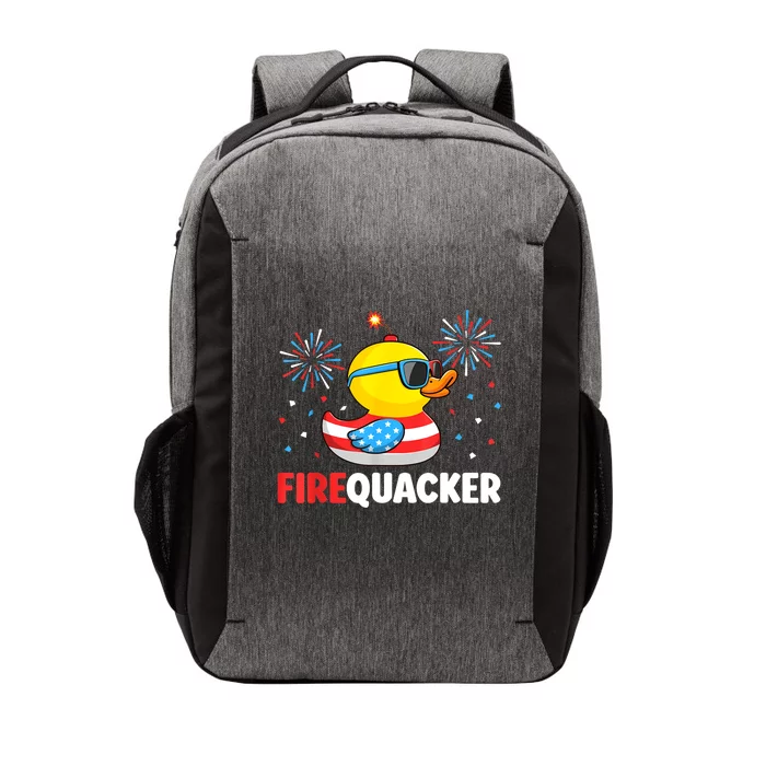 Funny 4th Of July Duck Firequacker Patriotic Fourth Of July Gift Vector Backpack