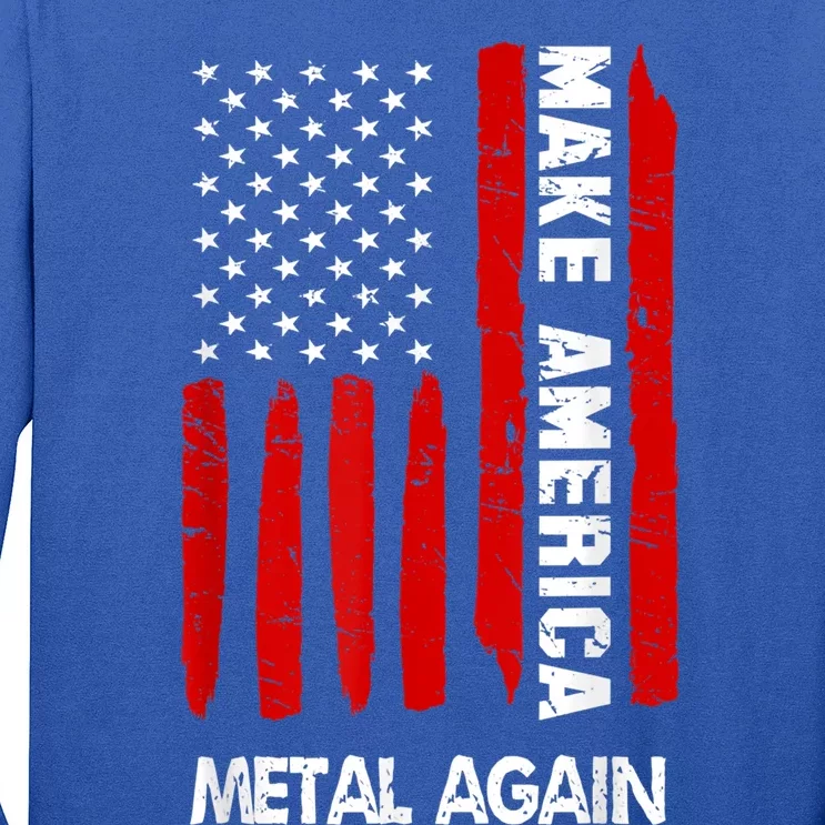 Forth 4th Of July Gift Funny Outfit Make America Metal Again Cute Gift Long Sleeve Shirt