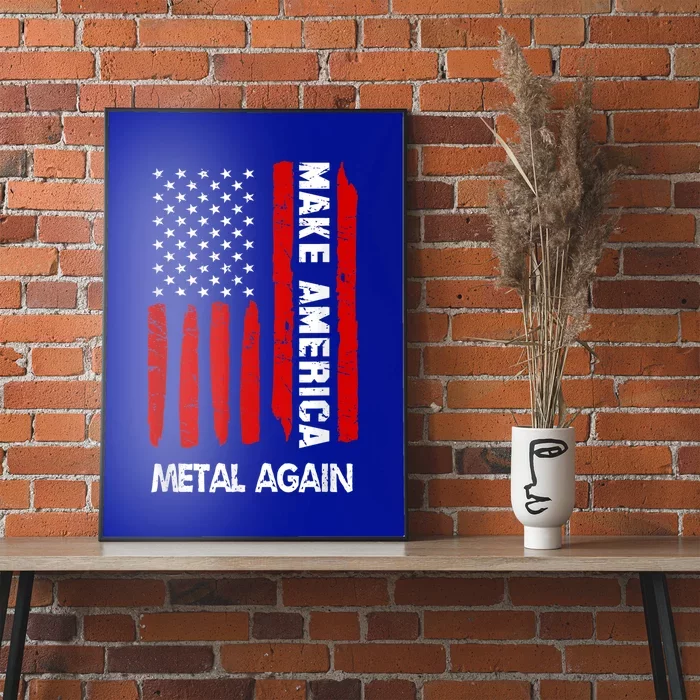 Forth 4th Of July Gift Funny Outfit Make America Metal Again Cute Gift Poster