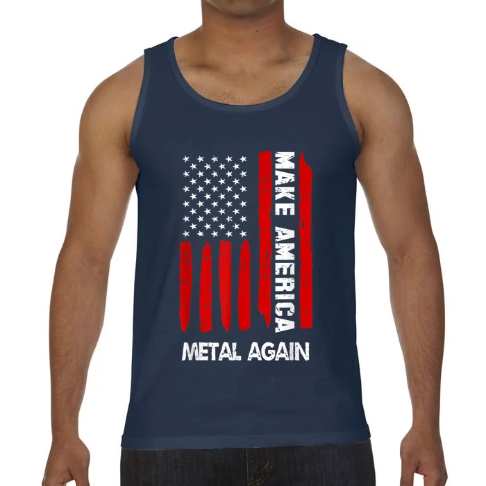 Forth 4th Of July Gift Funny Outfit Make America Metal Again Cute Gift Comfort Colors® Tank Top