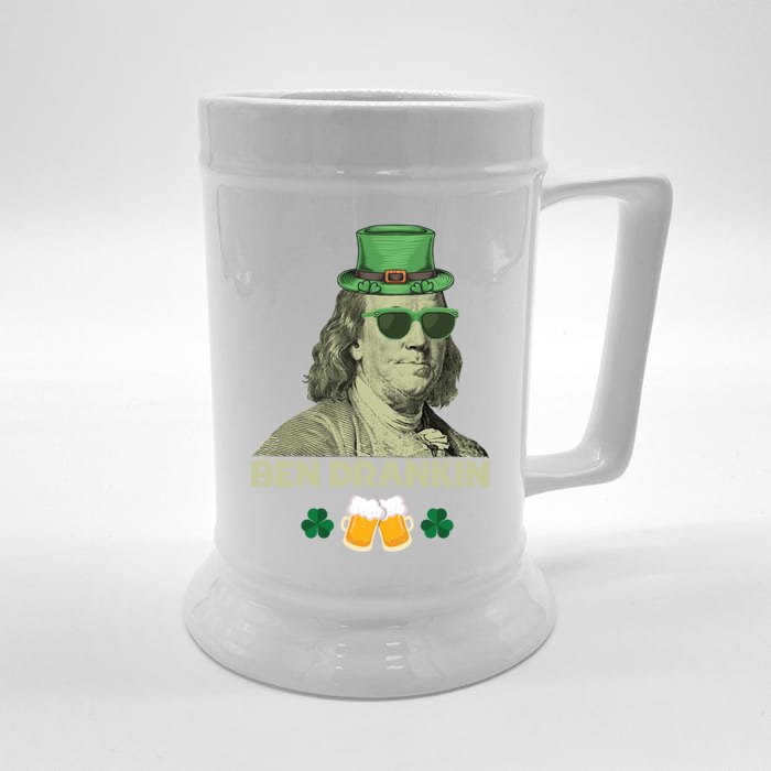 Franklin 4th Of July Tee Ben Drankin Benjamin Franklin Great Gift Front & Back Beer Stein