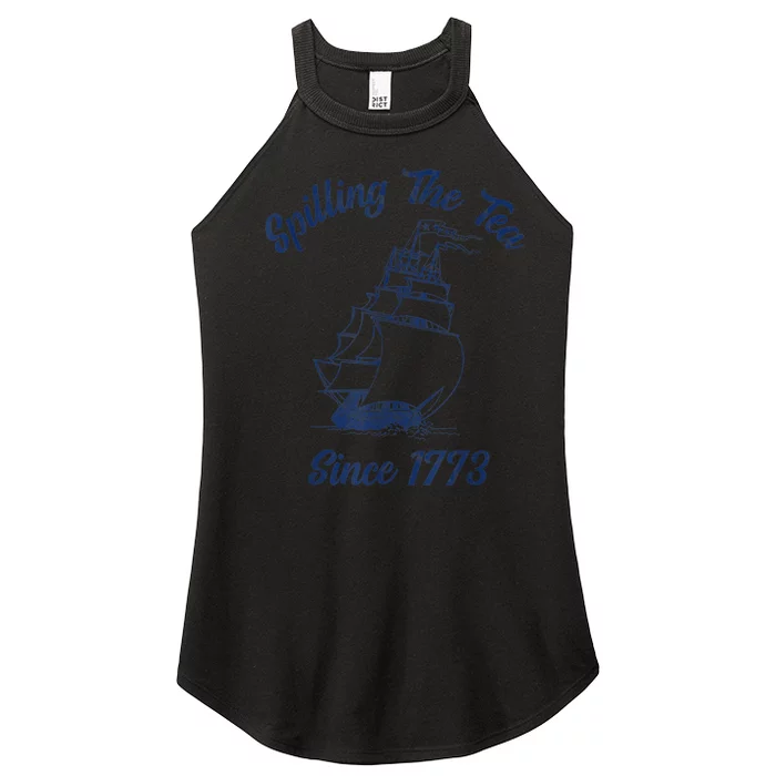 Fun 4th Of July Spilling The Tea Since 1773 History Teacher Women’s Perfect Tri Rocker Tank