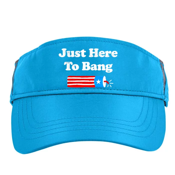 Funny 4th Of July Just Here To Bang Fireworks Fourth Of July. Adult Drive Performance Visor