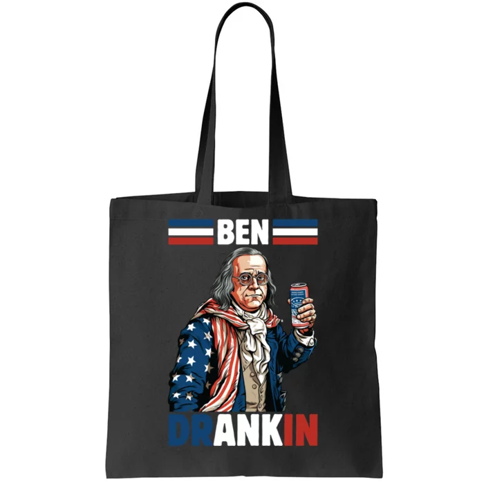 Funny 4th Of July Ben Drankin Patriotic. Tote Bag