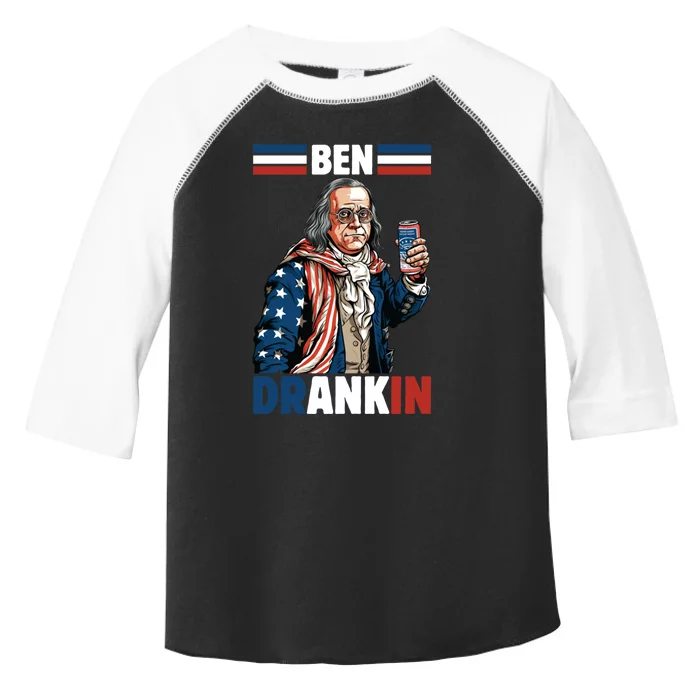 Funny 4th Of July Ben Drankin Patriotic. Toddler Fine Jersey T-Shirt