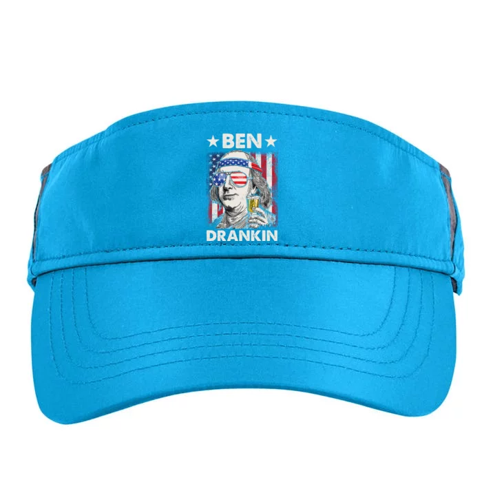 Funny 4th Of July Ben Drankin Patriotic. Adult Drive Performance Visor