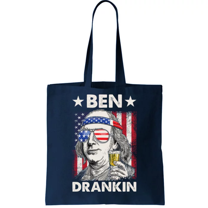 Funny 4th Of July Ben Drankin Patriotic. Tote Bag