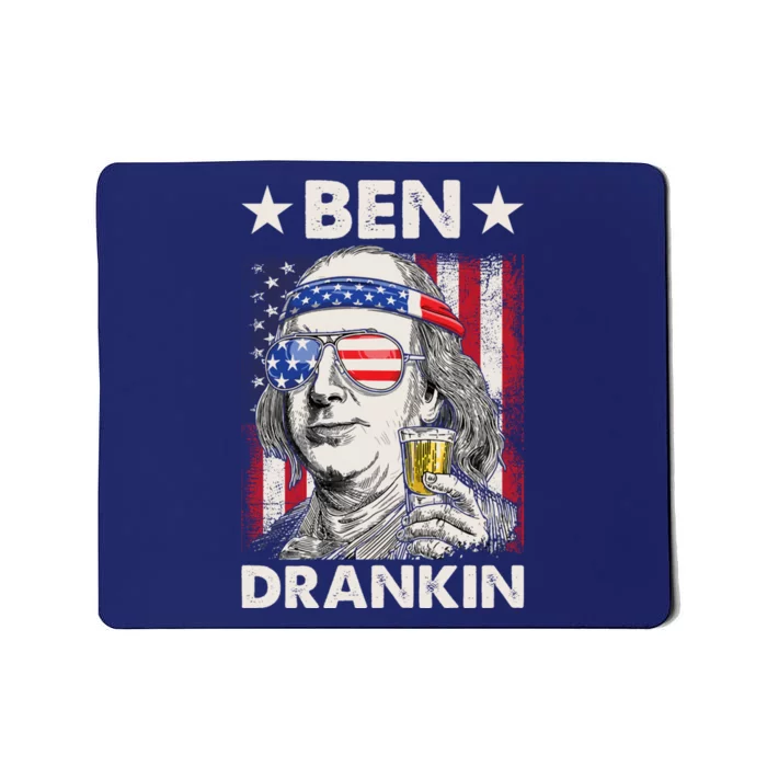 Funny 4th Of July Ben Drankin Patriotic. Mousepad