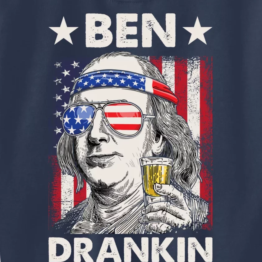 Funny 4th Of July Ben Drankin Patriotic. Kids Sweatshirt