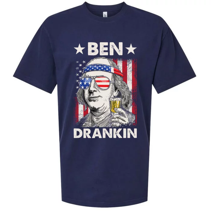 Funny 4th Of July Ben Drankin Patriotic. Sueded Cloud Jersey T-Shirt