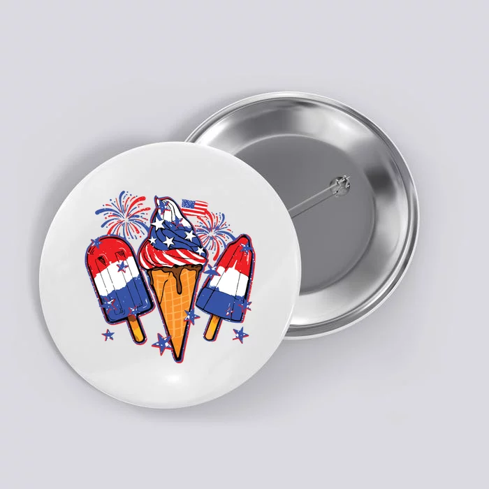 Funny 4th Of July Patriotic Popsicle Button