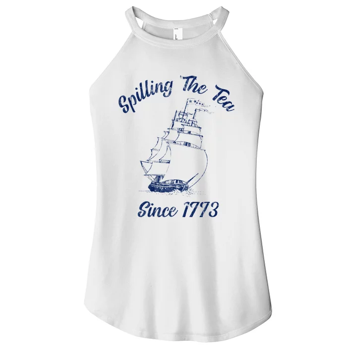 Fun 4th Of July Spilling The Tea Since 1773 History Teacher Women’s Perfect Tri Rocker Tank