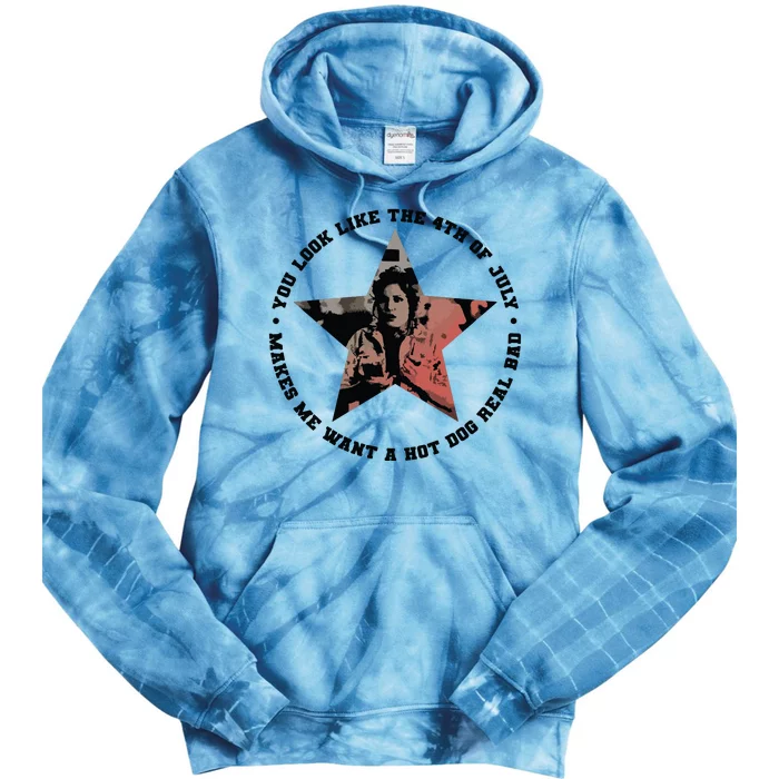 Funny 4th Of July You Look Like The 4th Of July Girl Tie Dye Hoodie