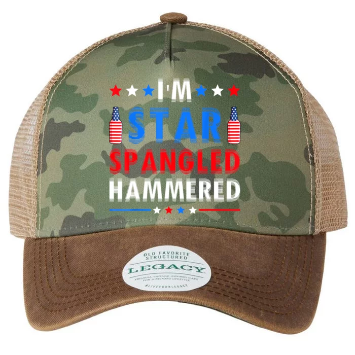 Funny 4th Of July IM Star Spangled Hammered Fourth Of July Legacy Tie Dye Trucker Hat