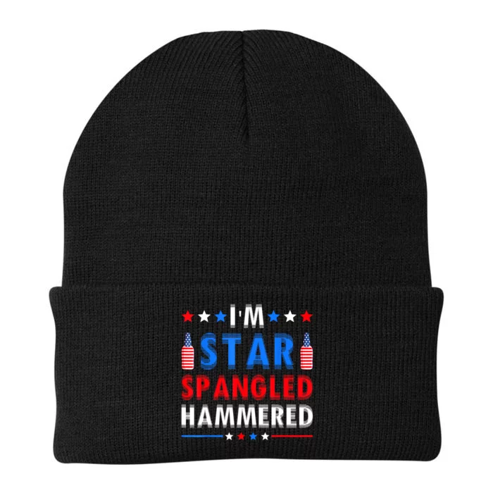 Funny 4th Of July IM Star Spangled Hammered Fourth Of July Knit Cap Winter Beanie