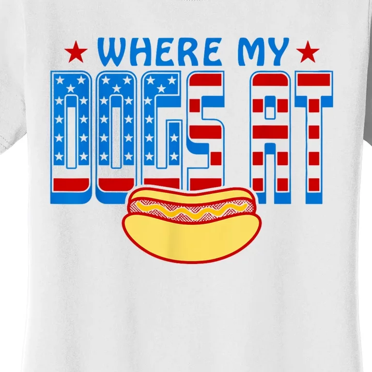 Funny 4th Of July Humor Hot Dog Lover Women's T-Shirt