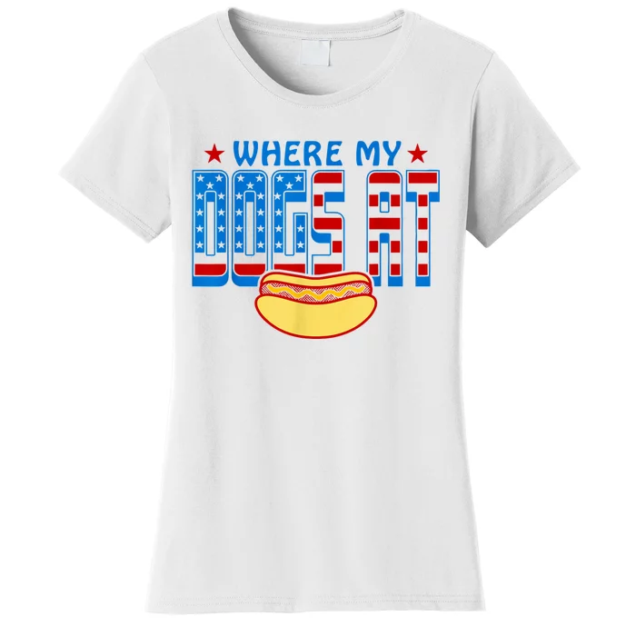 Funny 4th Of July Humor Hot Dog Lover Women's T-Shirt