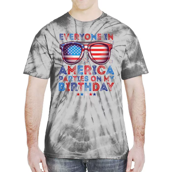 Funny 4th Of July Birthday Celebration Tie-Dye T-Shirt