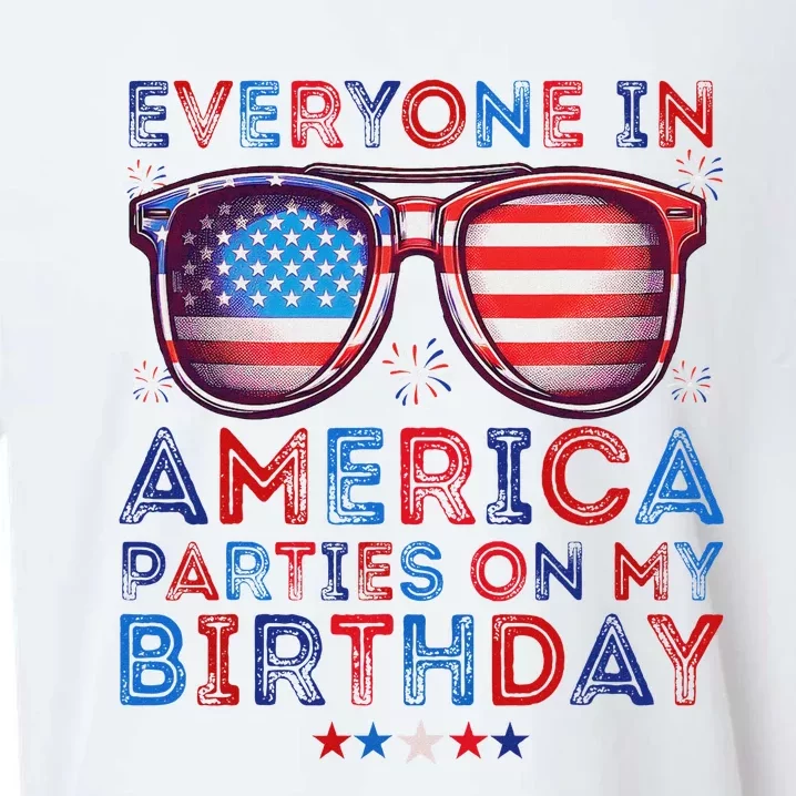 Funny 4th Of July Birthday Celebration Sueded Cloud Jersey T-Shirt