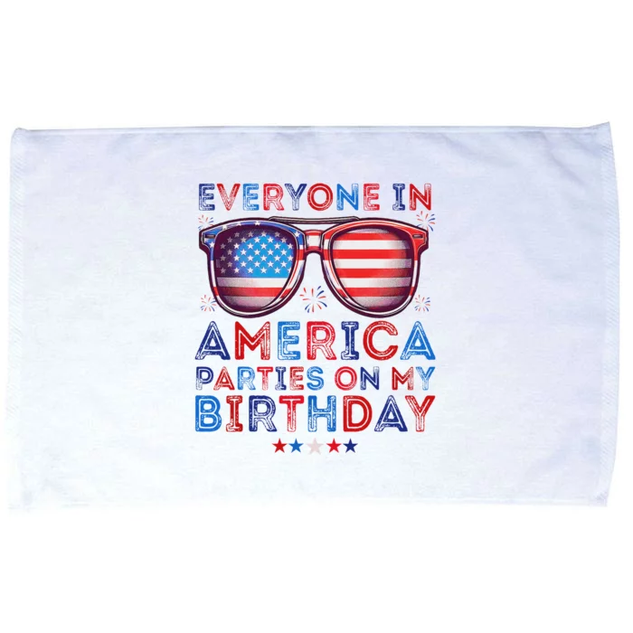 Funny 4th Of July Birthday Celebration Microfiber Hand Towel