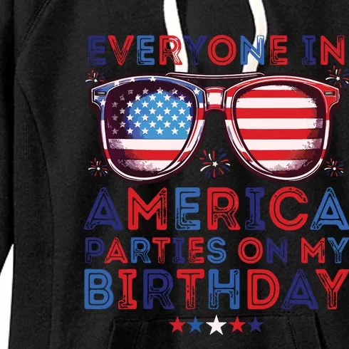 Funny 4th Of July Birthday Independence Day Women's Fleece Hoodie