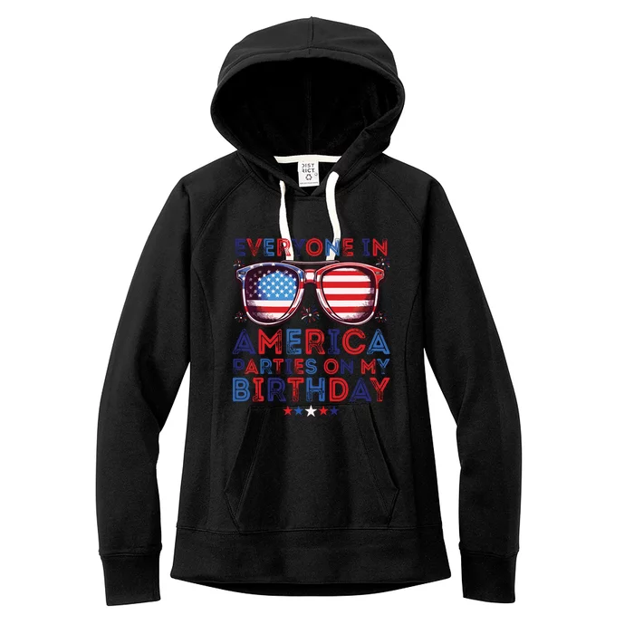 Funny 4th Of July Birthday Independence Day Women's Fleece Hoodie