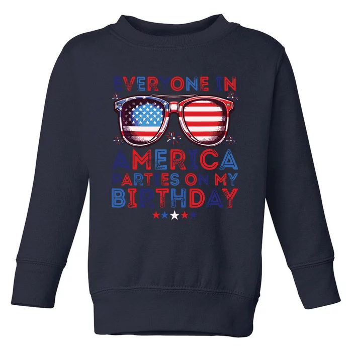 Funny 4th Of July Birthday Independence Day Toddler Sweatshirt