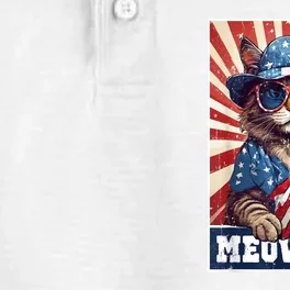 Funny 4th Of July Meowica 4th Of July Cat American Flag Cat Gift Dry Zone Grid Performance Polo