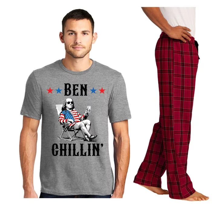 Funny 4th Of July Ben Chillin Ben Franklin Relaxing Pajama Set