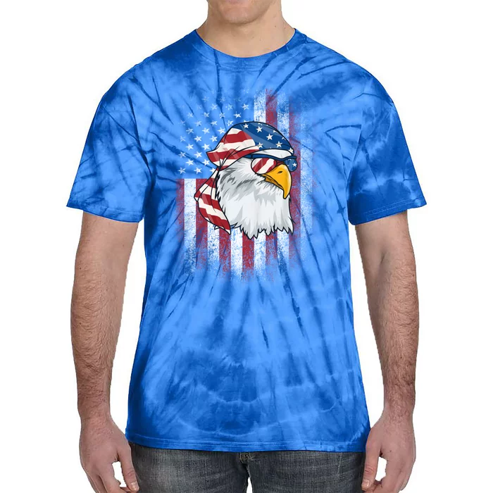 Funny 4th Of July Usa Flag American Patriotic Eagle Gift Tie-Dye T-Shirt