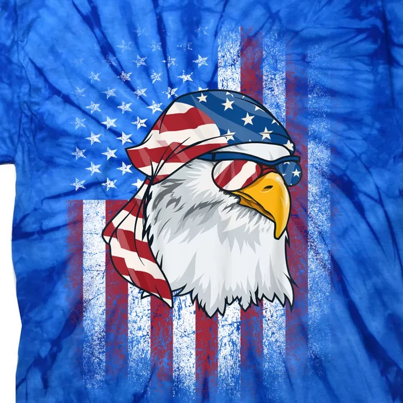 Funny 4th Of July Usa Flag American Patriotic Eagle Gift Tie-Dye T-Shirt