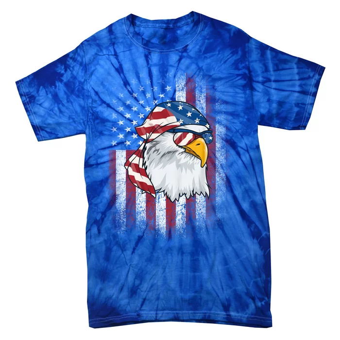 Funny 4th Of July Usa Flag American Patriotic Eagle Gift Tie-Dye T-Shirt