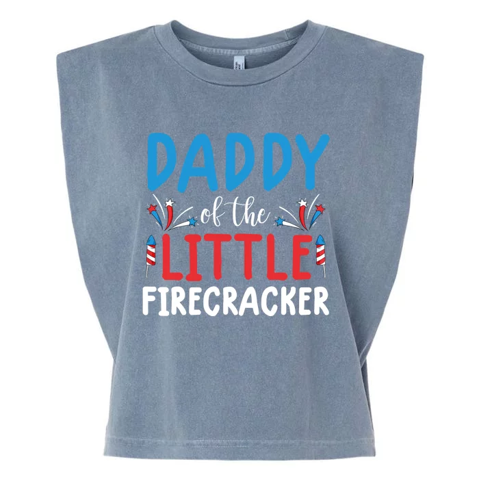 funny 4th of july  daddy little firecracker Garment-Dyed Women's Muscle Tee