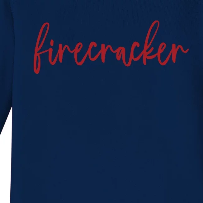 Firecracker 4th Of July Baby Long Sleeve Bodysuit