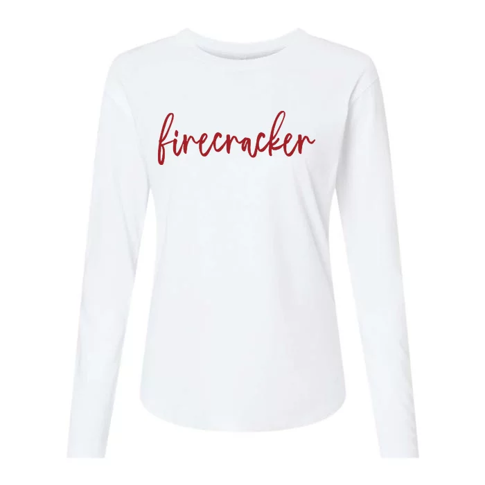 Firecracker 4th Of July Womens Cotton Relaxed Long Sleeve T-Shirt