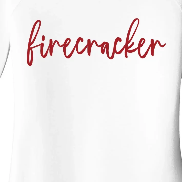 Firecracker 4th Of July Women's Perfect Tri Tunic Long Sleeve Shirt