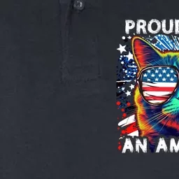 Funny 4th Of July Cat | Proud To Be An Americat Softstyle Adult Sport Polo