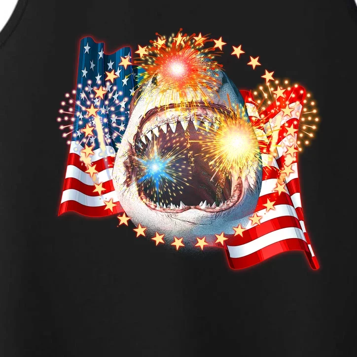 Fourth 4th Of July Fireworks Shark Performance Tank