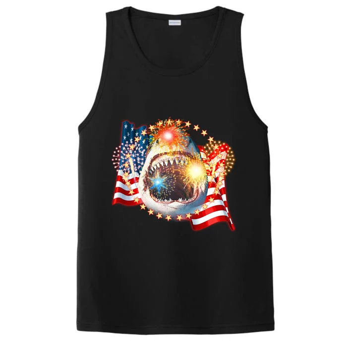 Fourth 4th Of July Fireworks Shark Performance Tank